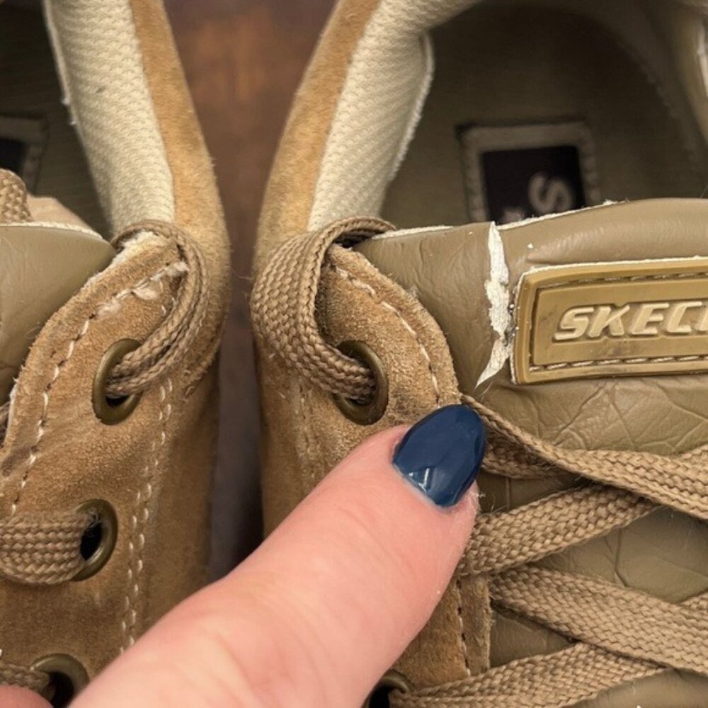 Skechers Vintage Y2K 90s Chunky Platform Suede Leather Retro Oxford Shoes SZ 8.5 - Picture 8 of 9